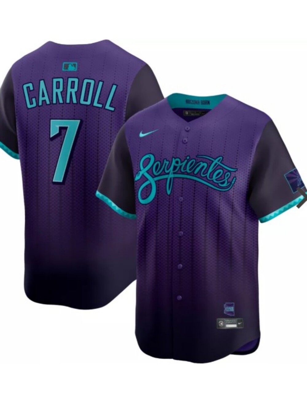Nike Men's Arizona Diamondbacks #7 Purple Limited Vapor Jersey